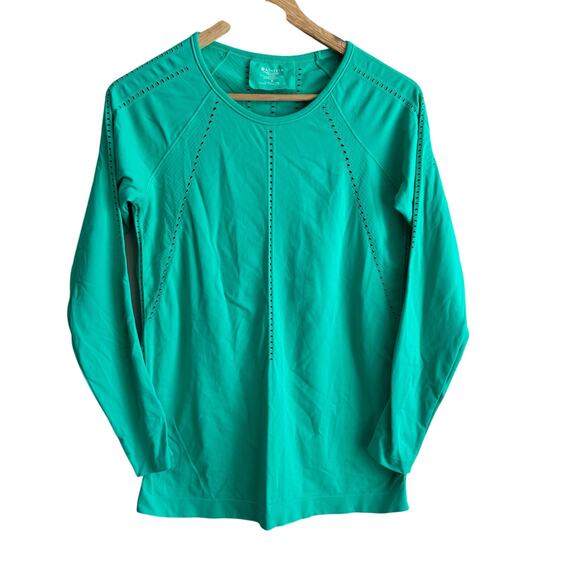 Athleta Foothill Seamless Long Sleeve Shirt Green Small - Picture 1 of 7
